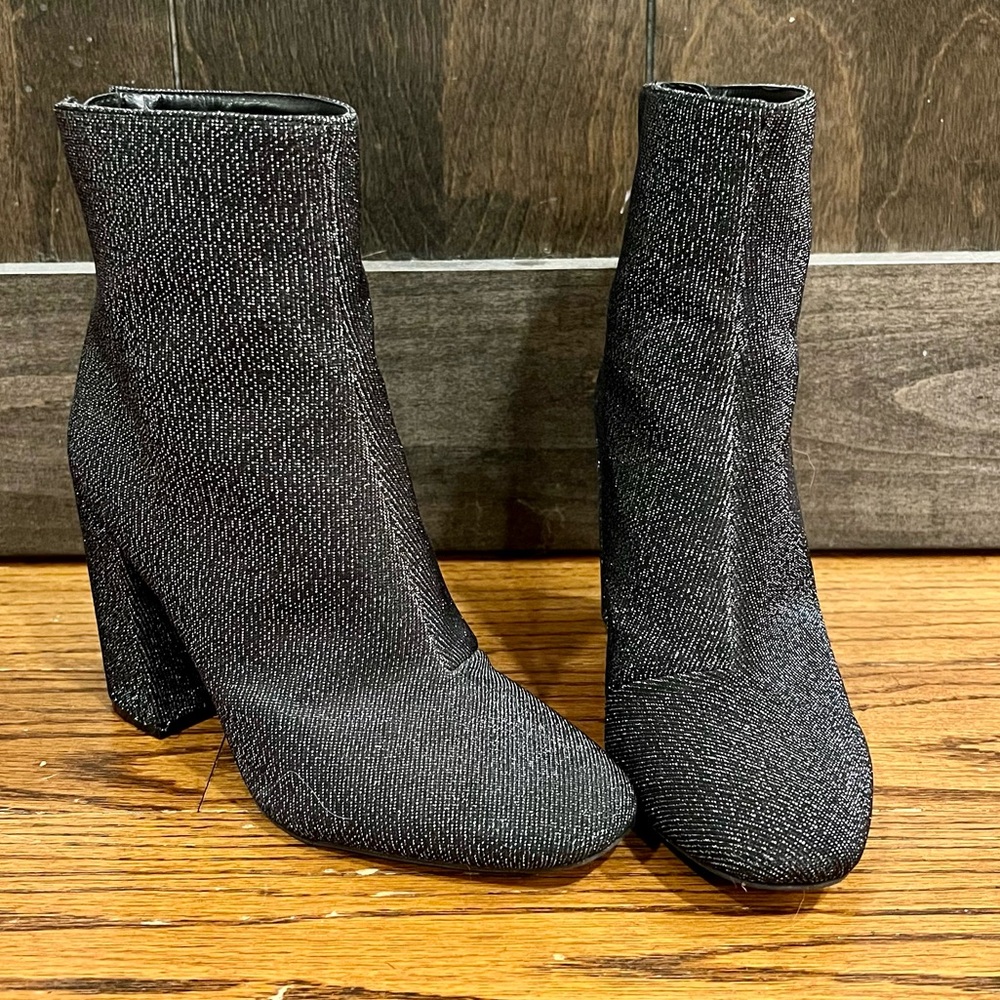 Jessica Simpson Shimmering Black Heeled Boots